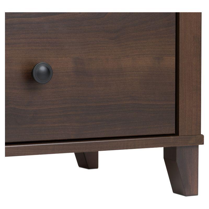 Espresso Vertical 5-Drawer Chest with Tapered Legs