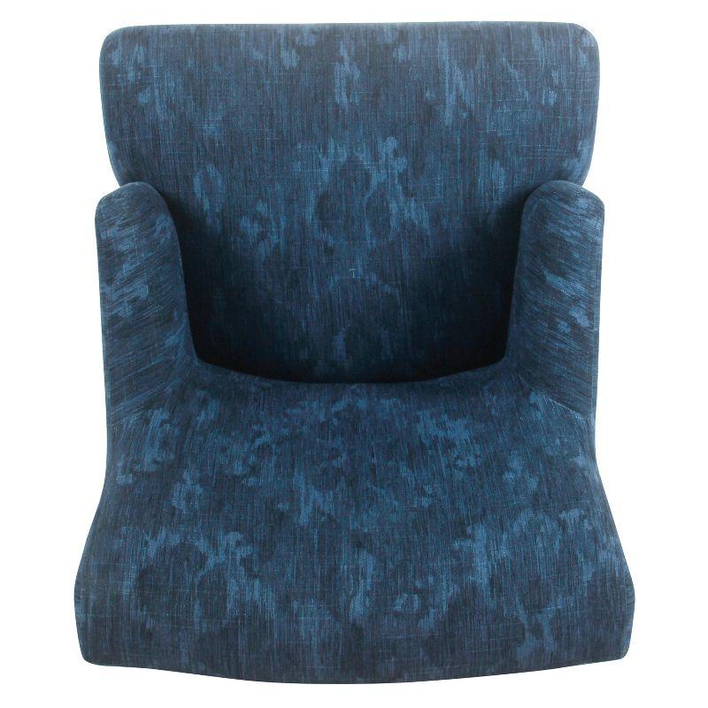 Dining Chairs Indigo - HomePop: Upholstered Arm Chair, Cotton Fabric, Foam Filled, Plywood & Hardwood Frame