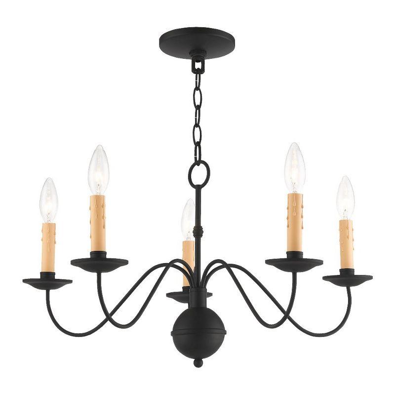 Livex Lighting Heritage 5 - Light Chandelier in  Black