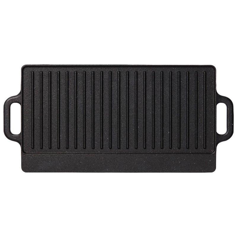 Black Cast Iron Reversible Grill and Griddle