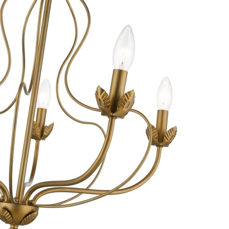 Livex Lighting Katarina 5 - Light Chandelier in  Antique Gold Leaf