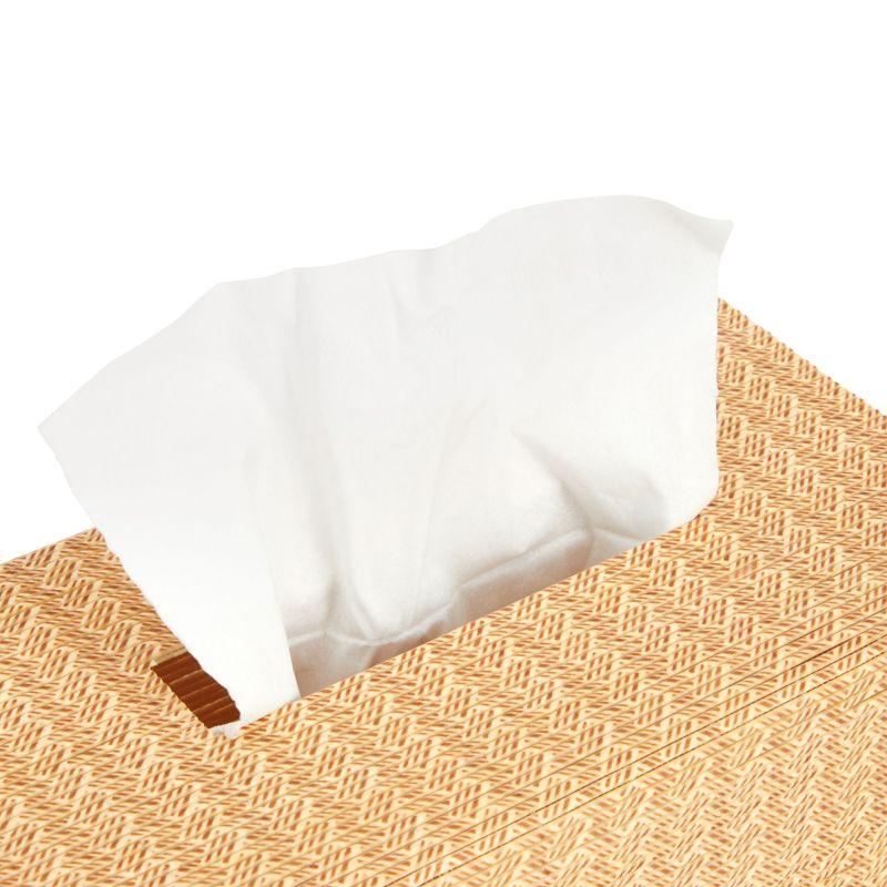 Juvale Bamboo Cane Material Tissue Box Cover for Home and Bathroom Decor, 11 x 6 x 5 In