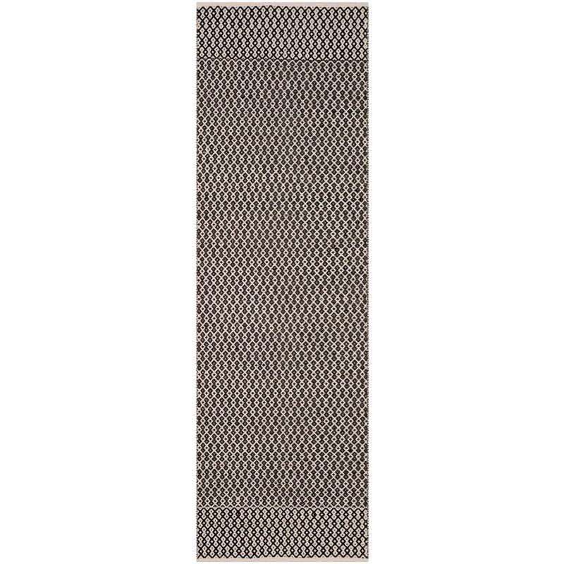 Montauk MTK339 Hand Woven Indoor Runner Rug - Ivory/Black - 2'3"x14' - Safavieh
