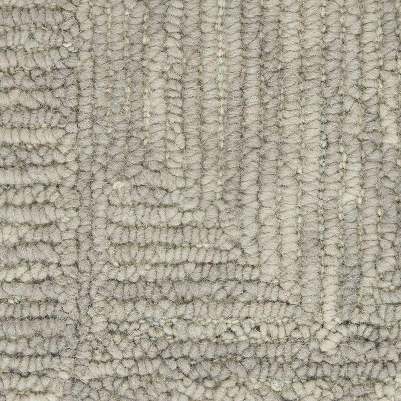 Hand-Tufted Gray Wool Rectangular Easy Care Area Rug