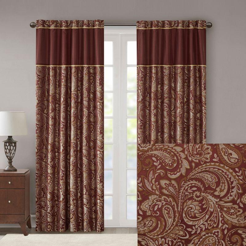 Aubrey Jacquard Curtain Panel Pair