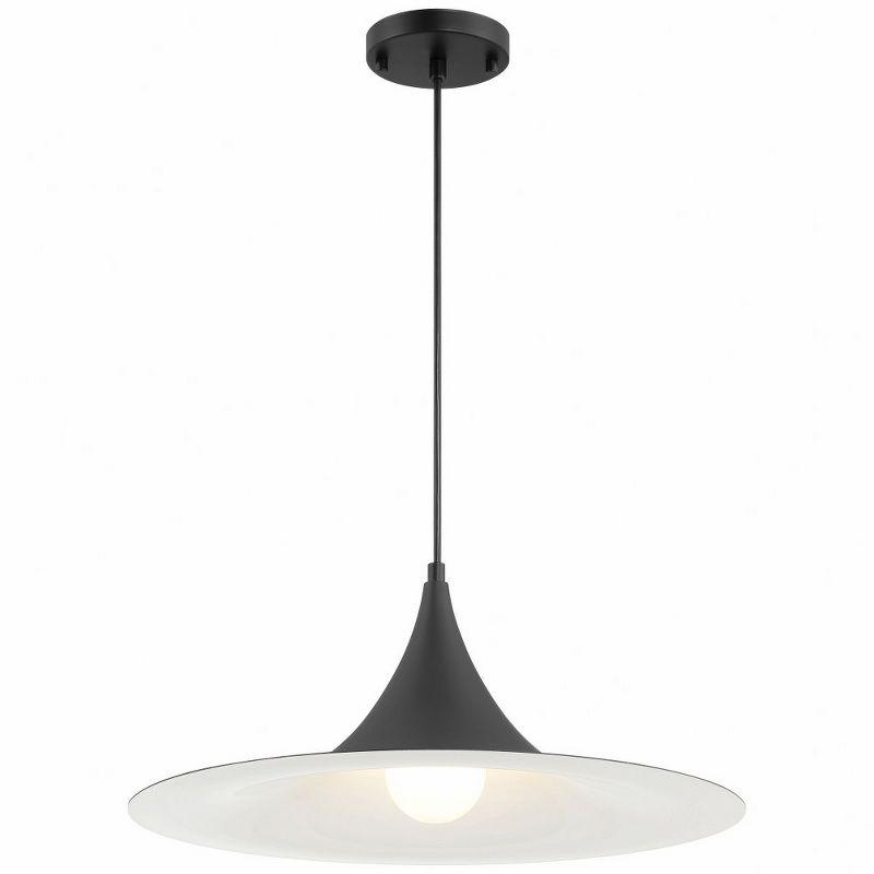 Costa Matte Black and White LED Pendant Light