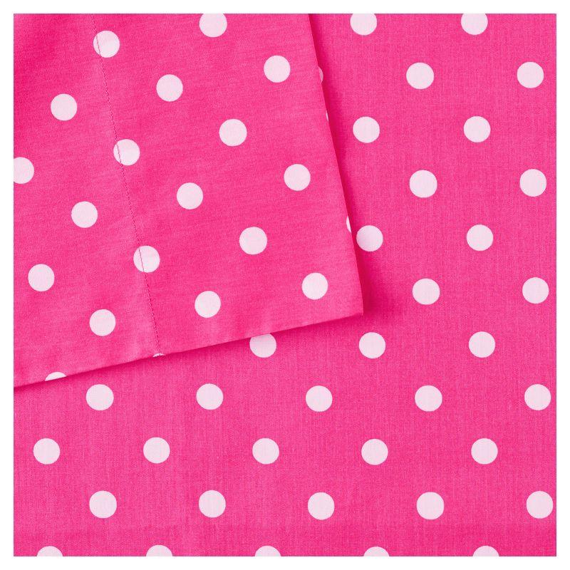 Mi Zone Polka Dot Polka Dot Printed 100% Cotton Sheet Set