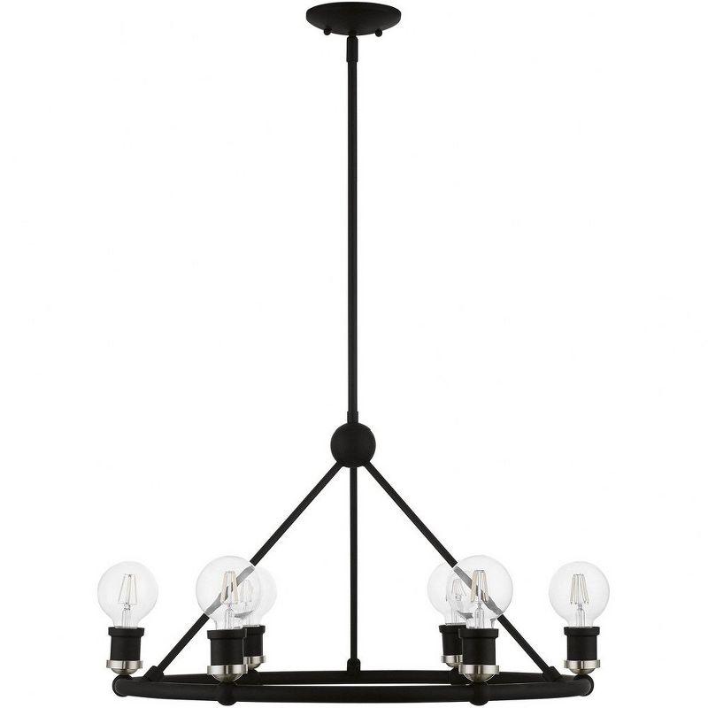 Livex Lighting Lansdale 6 - Light Chandelier in  Black/Brushed Nickel