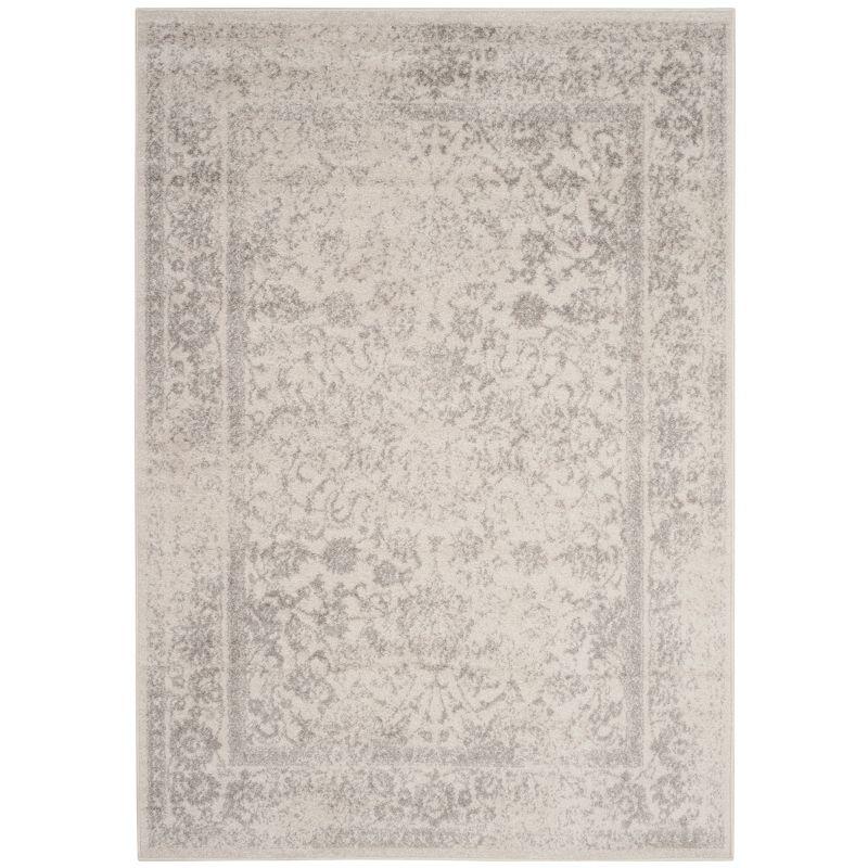 Ivory Synthetic Hand-Knotted Easy-Care Rectangular Rug