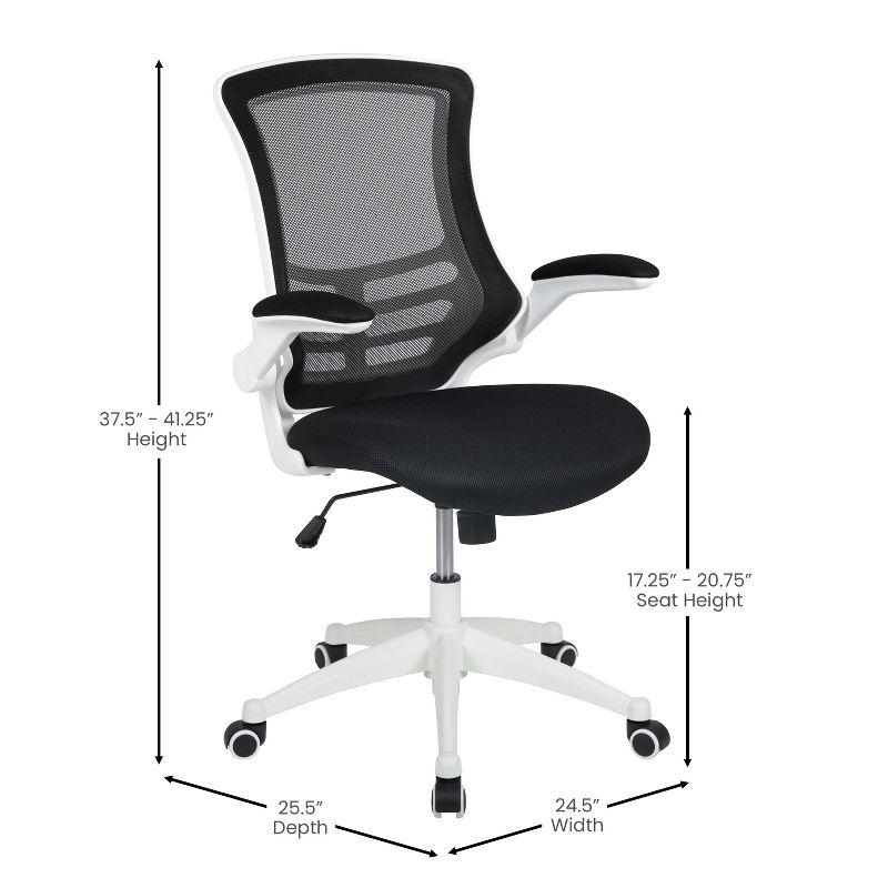 Flash Furniture Mid-Back Mesh Swivel Ergonomic Task Office Chair with Flip-Up Arms