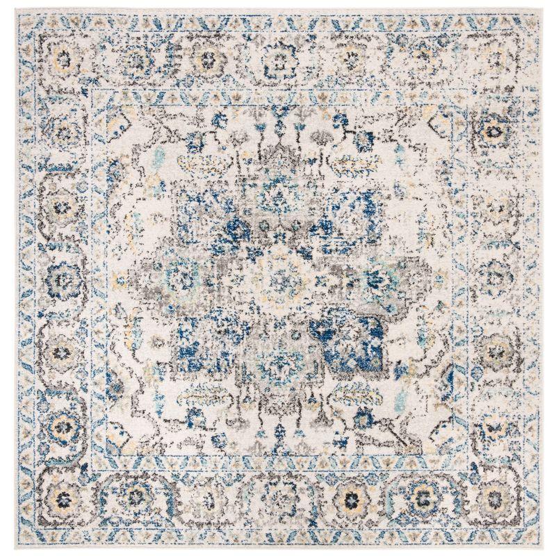 Madison MAD603 Power Loomed Indoor Area Rug - Grey/Ivory - 6'7"x6'7" - Safavieh
