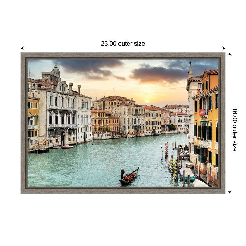 Amanti Art Gran Canal Vista Italy by Alan Blaustein Canvas Wall Art Print Framed 23 x 16-in.