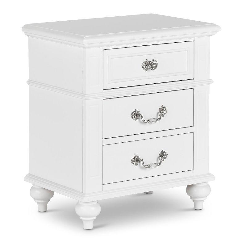 Annie Nightstand - White - Picket House Furnishings: Rubberwood Frame, 2 Drawers, Anti-Tip Hardware Included