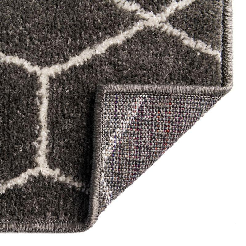 Unique Loom 9' 0 x 12' 0 Trellis Frieze Geometric Dark Gray Area Rug
