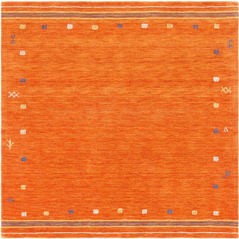 Himalaya HIM563 Handmade Area Rug - 6'x6' - Rust - Safavieh