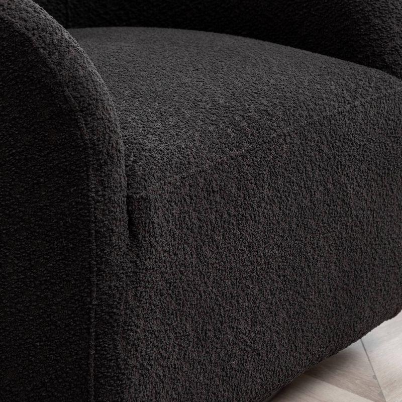 32" Wide Boucle Upholstered Swivel Barrel Chair - Kinwell