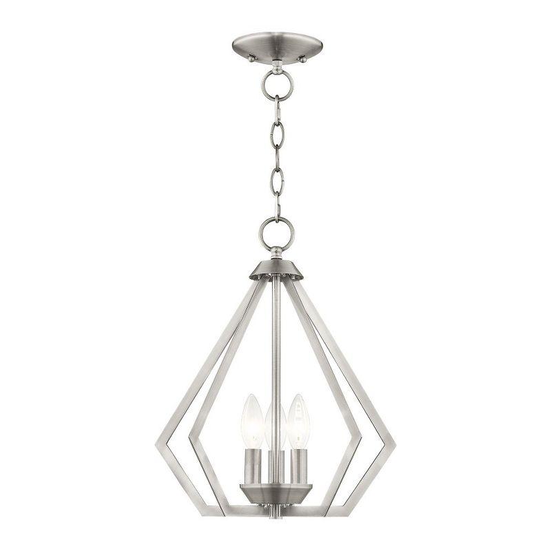Livex Lighting Prism 3 - Light Chandelier in  Brushed Nickel