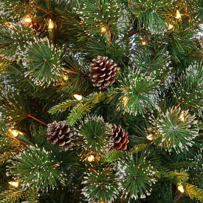 Nearly Natural 4-ft Snowed Tipped Clermont Pine Artificial Christmas Tree