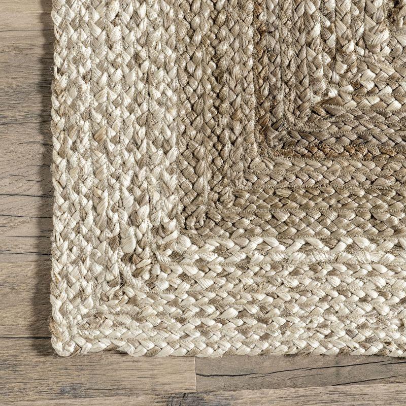 nuLOOM Charlene Braided Border Jute Area Rug