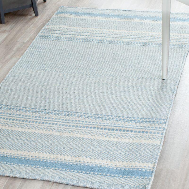 Grice Kilim Hand Woven Flat Weave Wool Striped Rug