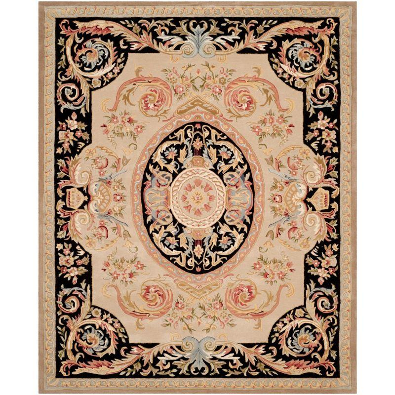 Savonnerie SAV206 Hand Tufted Area Rug - Ivory/Gold - 8'x10' - Safavieh.
