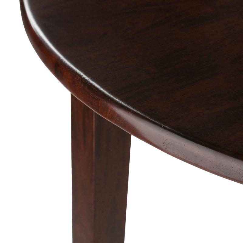 Winsome 36" Clayton Round Drop Leaf Dining Table Walnut: Hardwood Frame, Seats 4, Modern Style