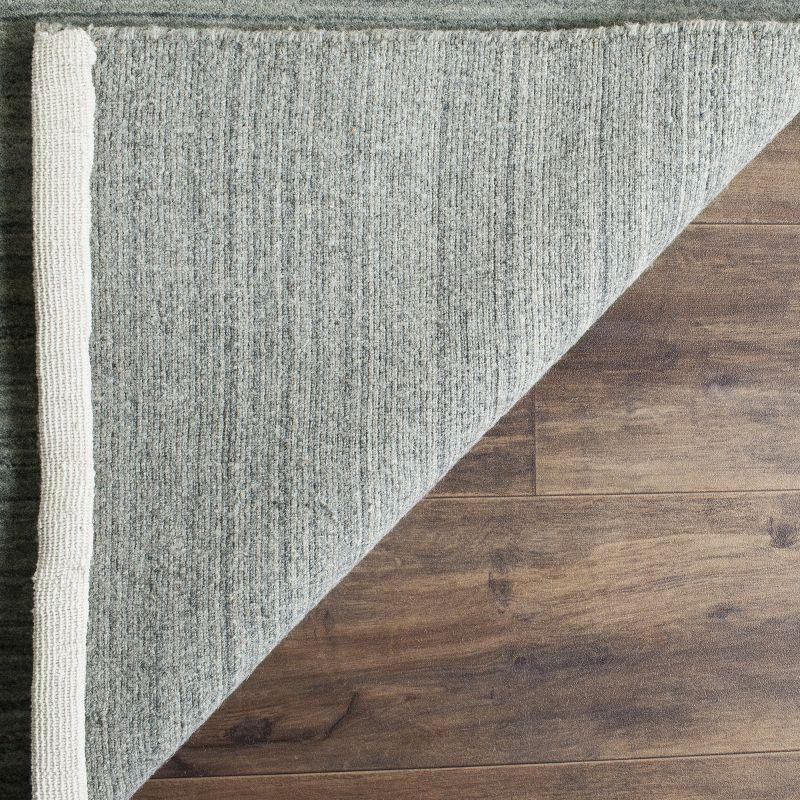 Slate Blue Hand-Knotted Wool Runner Rug - 2'3" x 8'