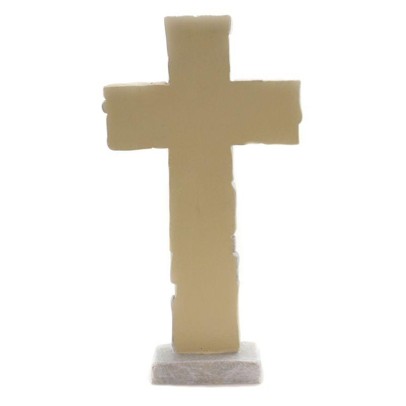 Inspirational Crossword 15" Resin Table Cross with Encouragement Words