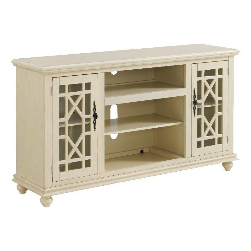 Martin Svensson Home Elegant 2 Door Antique White 63" TV Stand