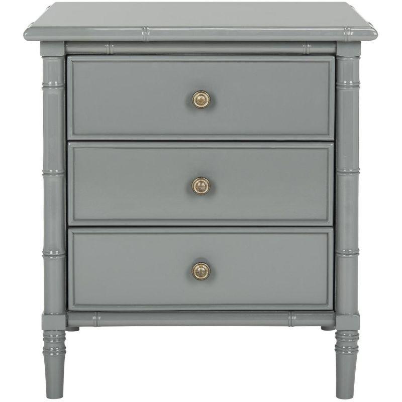 Mina 3 Drawer Nightstand - NST3500 - Grey/Gold - Safavieh