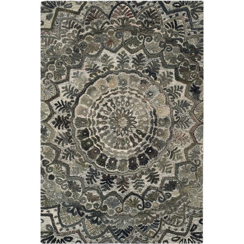 Marquee MRQ110 Hand Tufted Indoor Accent Rug - Grey/Multi - 4'x6' - Safavieh
