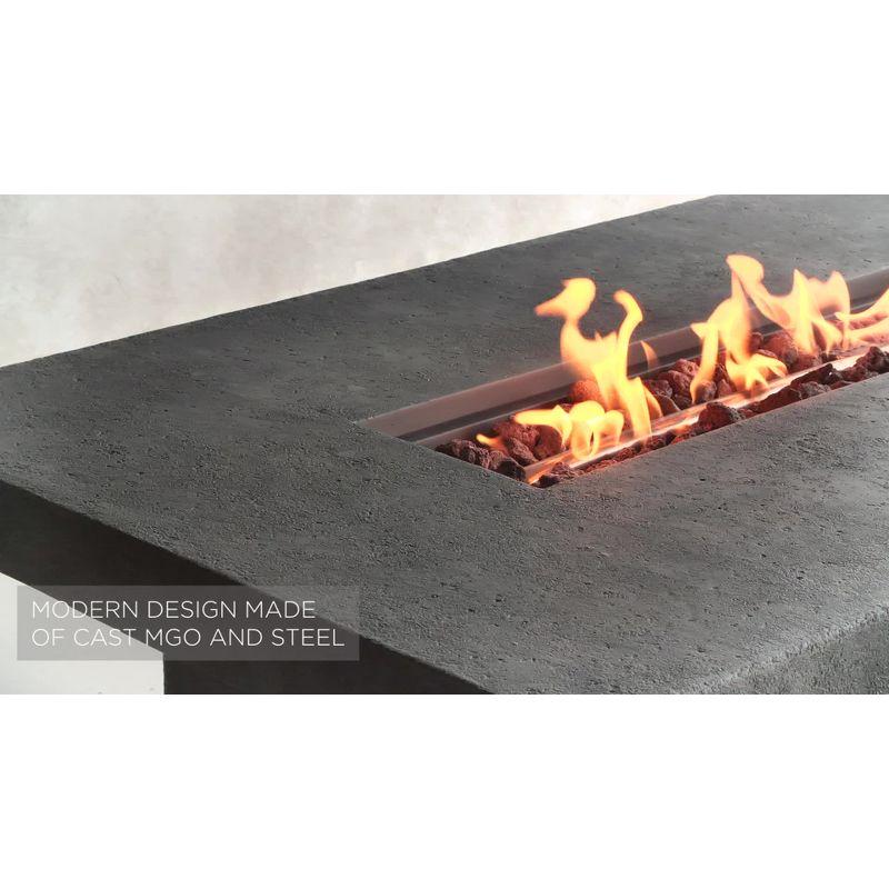 Ventura Rectangle Chat Height Gas Fire Table by Real Flame