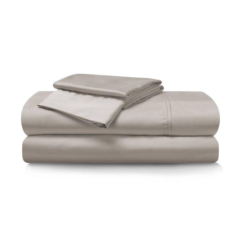 Bedgear Split Head Queen Hyper Cotton Sheet Set Medium Beige: Rayon Bamboo Blend, Moisture-Wicking, Climate Control Treatment