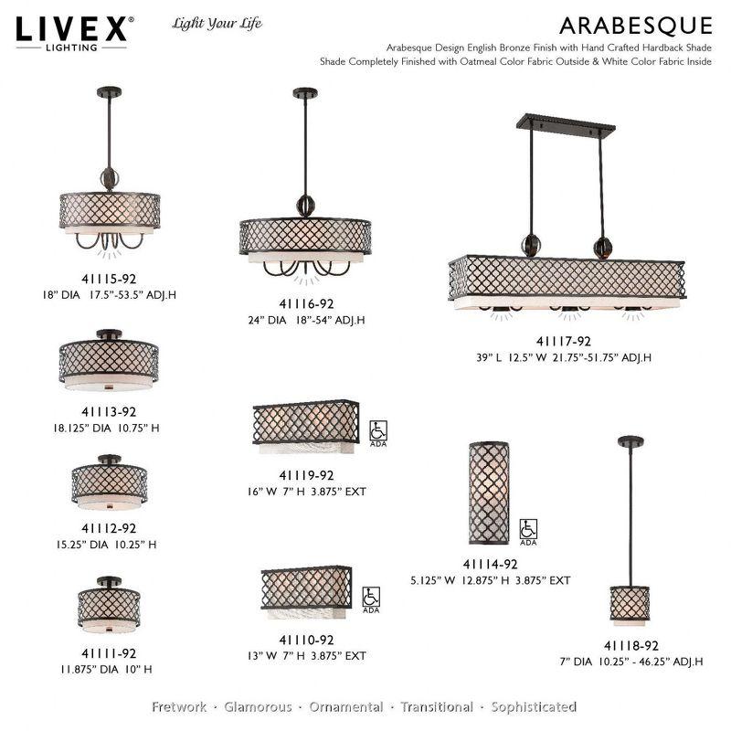 Livex Lighting Arabesque 2 - Light Semi-Flush Mount in  English Bronze