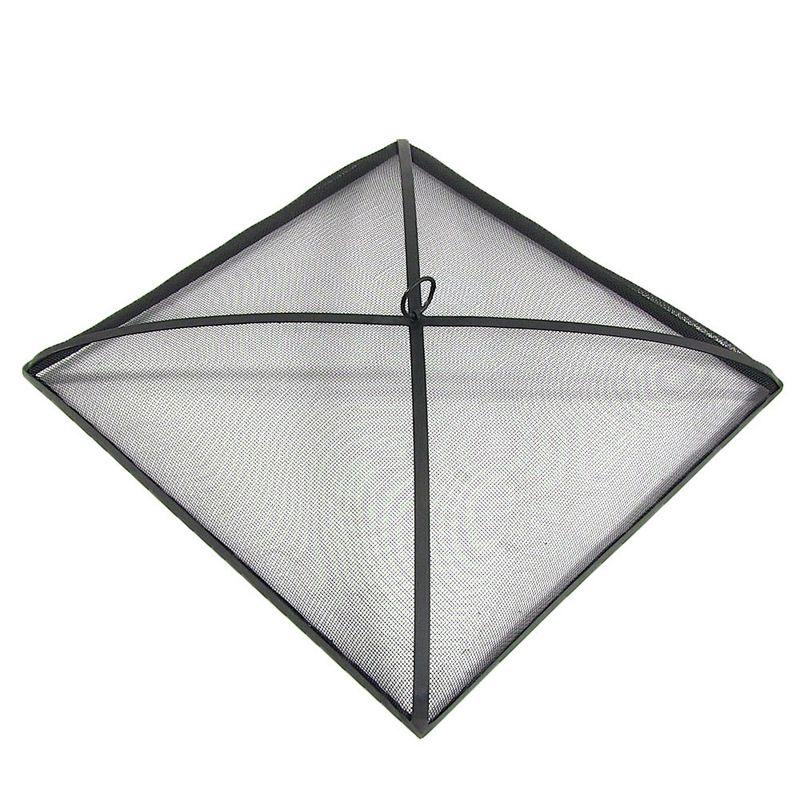 SunnyDaze Decor Square Steel Mesh Black Fire Pit Spark Screen Cover