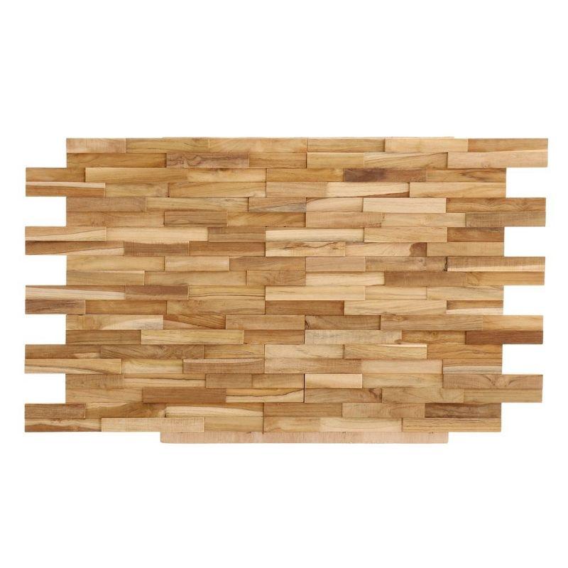 Nordic Teak  (13 sq ft)  Rustic 3D Wall Panels - Brown/Beige