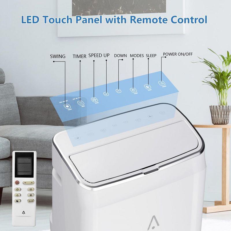 14,000 BTU White Portable Air Conditioner with Remote Control