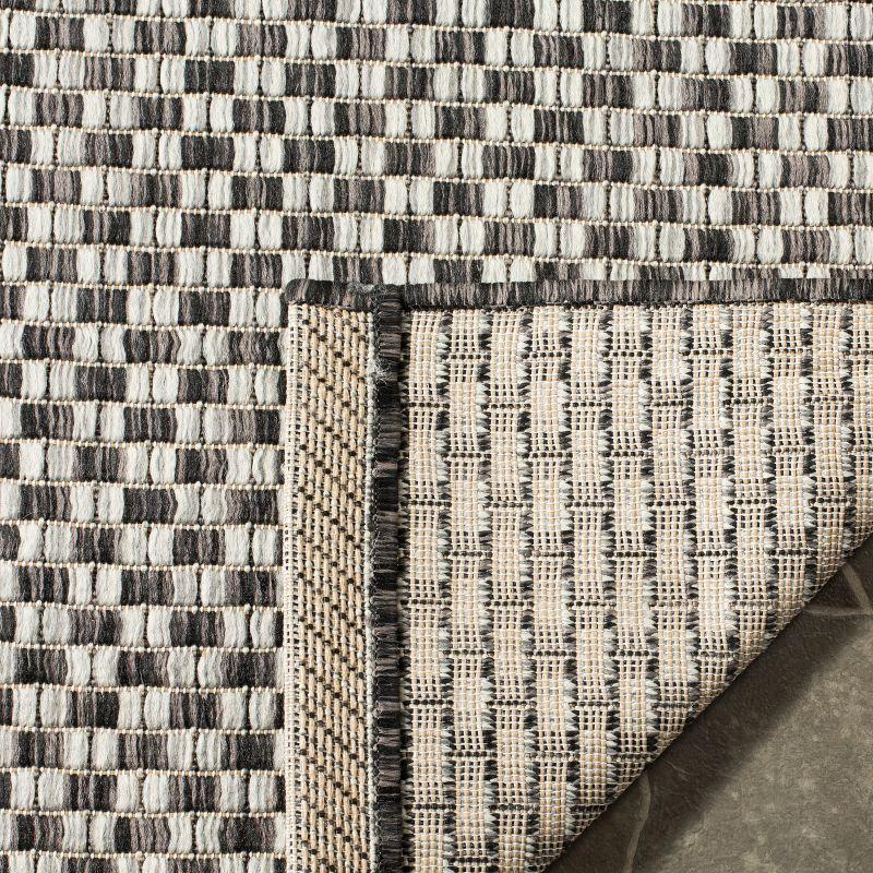 Courtyard CY8653 Power Loomed Indoor and Outdoor Area Rug - Black/Light Grey - 9'x12' - Safavieh