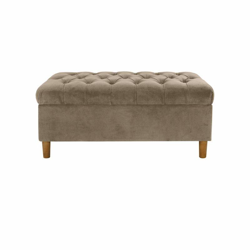 HomePop Velvet Upholstered Storage Bench