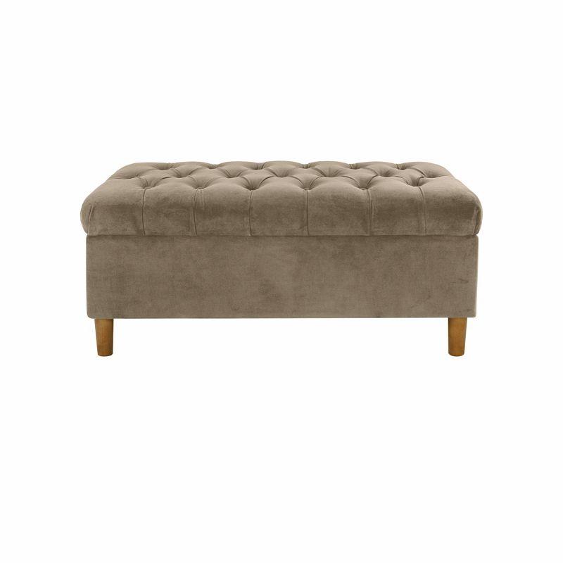 Velvet Upholstered Storage Bench