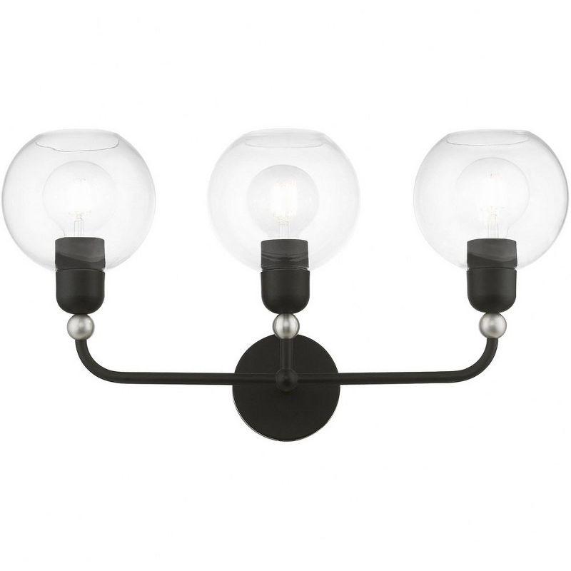 Livex Lighting Downtown 3 - Light Vanity in  Black/Brushed Nickel