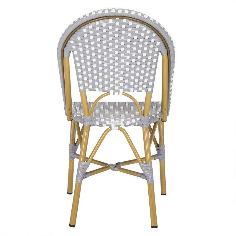 Salcha Side Chair (Set Of 2) - Indoor/Outdoor - FOX5210 - Gray/White - Safavieh