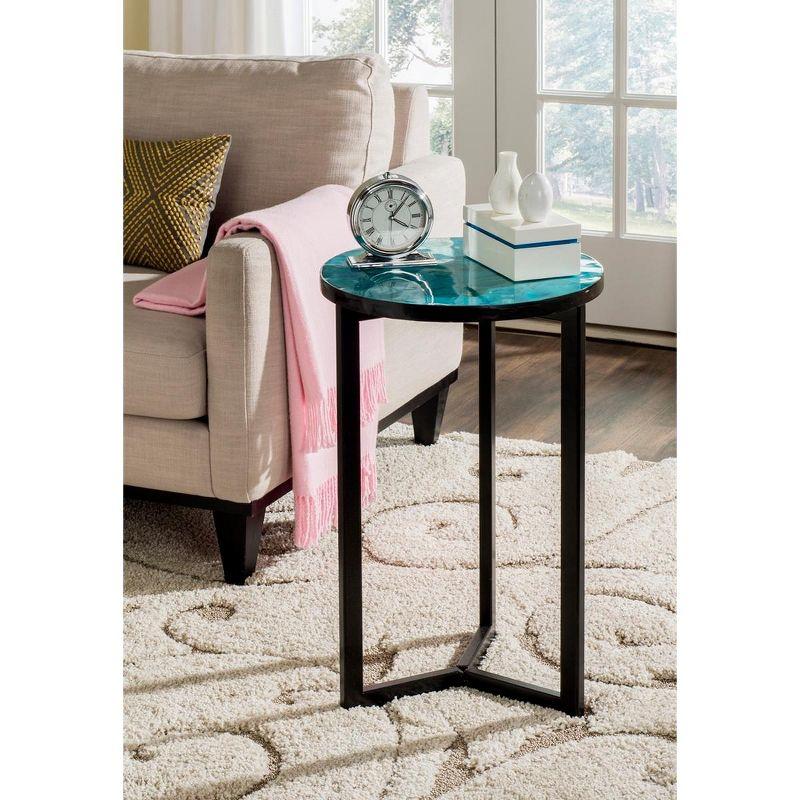 Zaira End Table - Blue/Green - Safavieh.