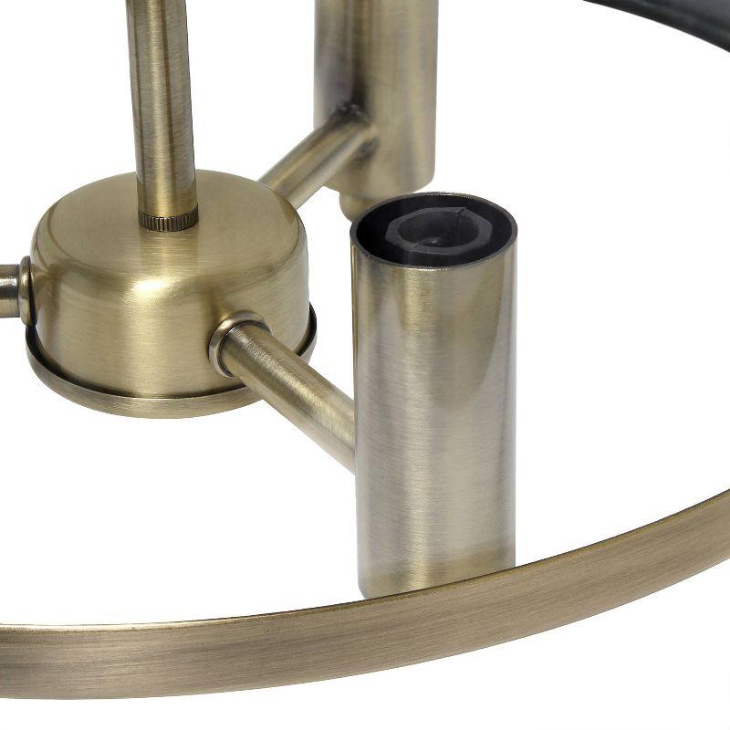 3-Light 13" Industrial Farmhouse Glass/Metallic Accented Semi-flushmount Ceiling Light Brass - Lalia Home: UL Listed, Metal Body, E12 Base