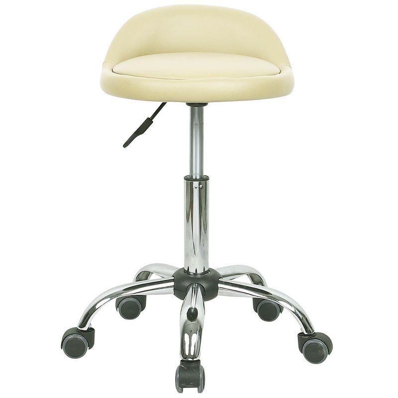 Modern Home Juno Adjustable Height Rolling Stool w/Wheels