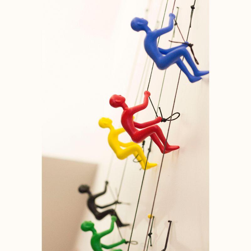 Climbing Man Classic Wall-Art Sculpture | Blue