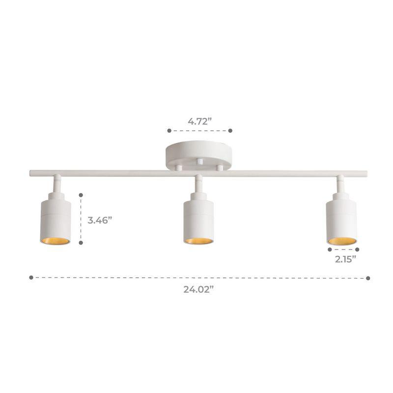 Shura 3-Light Integrated LED Track Light with Rotatable Heads, 2 ft. Fixed Track Lighting Kit, 3000k, 1470 Lumens
