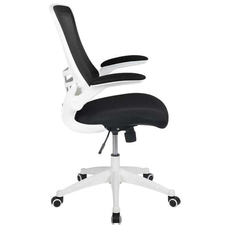 Flash Furniture Mid-Back Mesh Swivel Ergonomic Task Office Chair with Flip-Up Arms