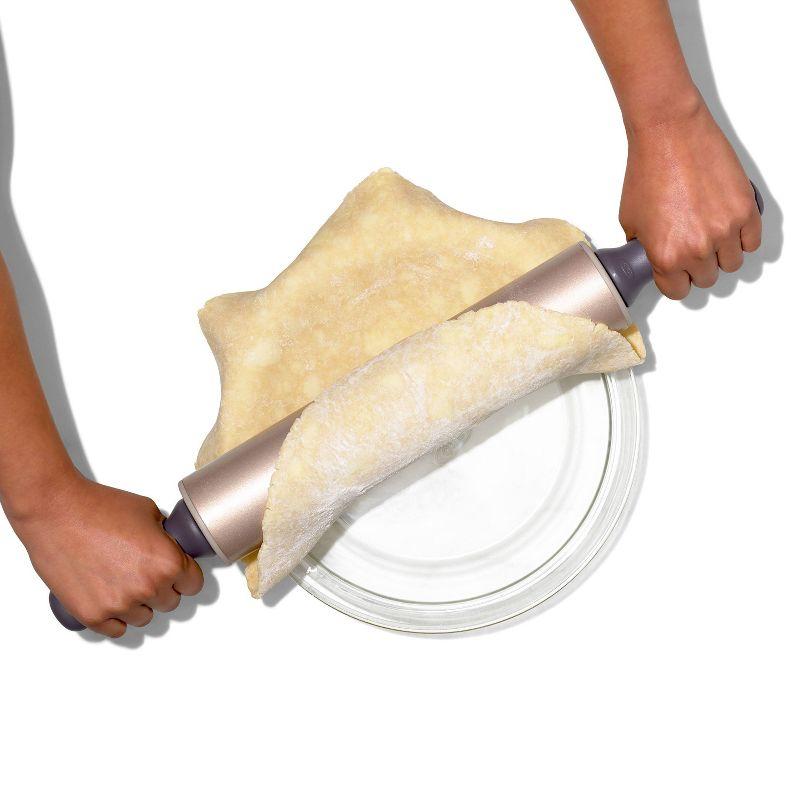 OXO Non Stick Rolling Pin: Stainless Steel, Dishwasher-Safe, 18.5" Length, Handled for Baking