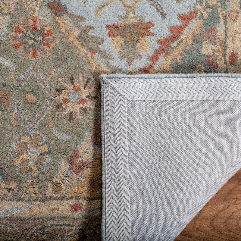 Heritage HG316 Handmade Area Rug - 6'x6' - Light Blue/Light Brown - Safavieh